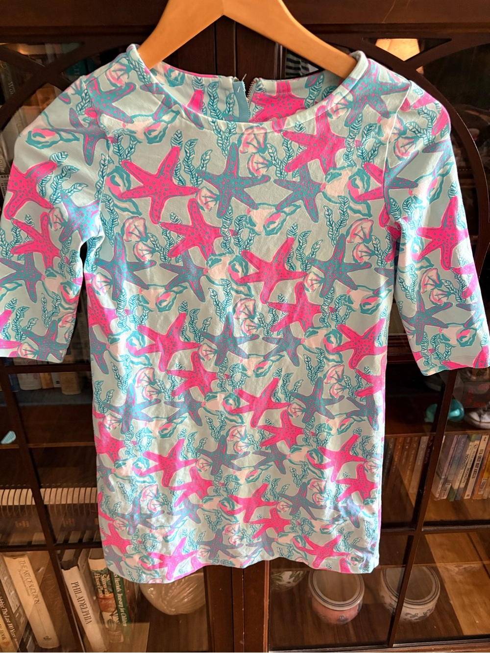 Vineyard Vines Girls 3/4 Sleeve Starfish Knot Dress